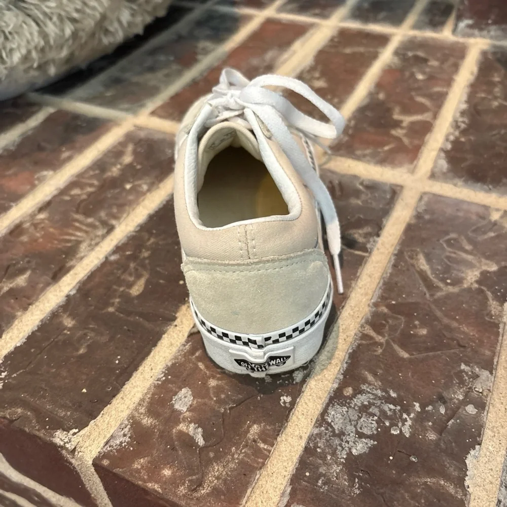 Vans old skool checkered foxing turtledove skateboarding  shoes M 3.5 W 5